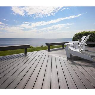 MoistureShield Meridian CoolDeck Citadel 1 in. x 5.4 in. x 20 ft. Solid Edge Composite Deck Board 13550944