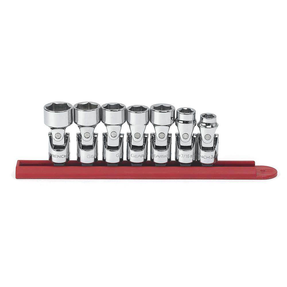 GEARWRENCH 38 in. Drive 6-Point Flex SAE Socket Set (7-Piece) 80564