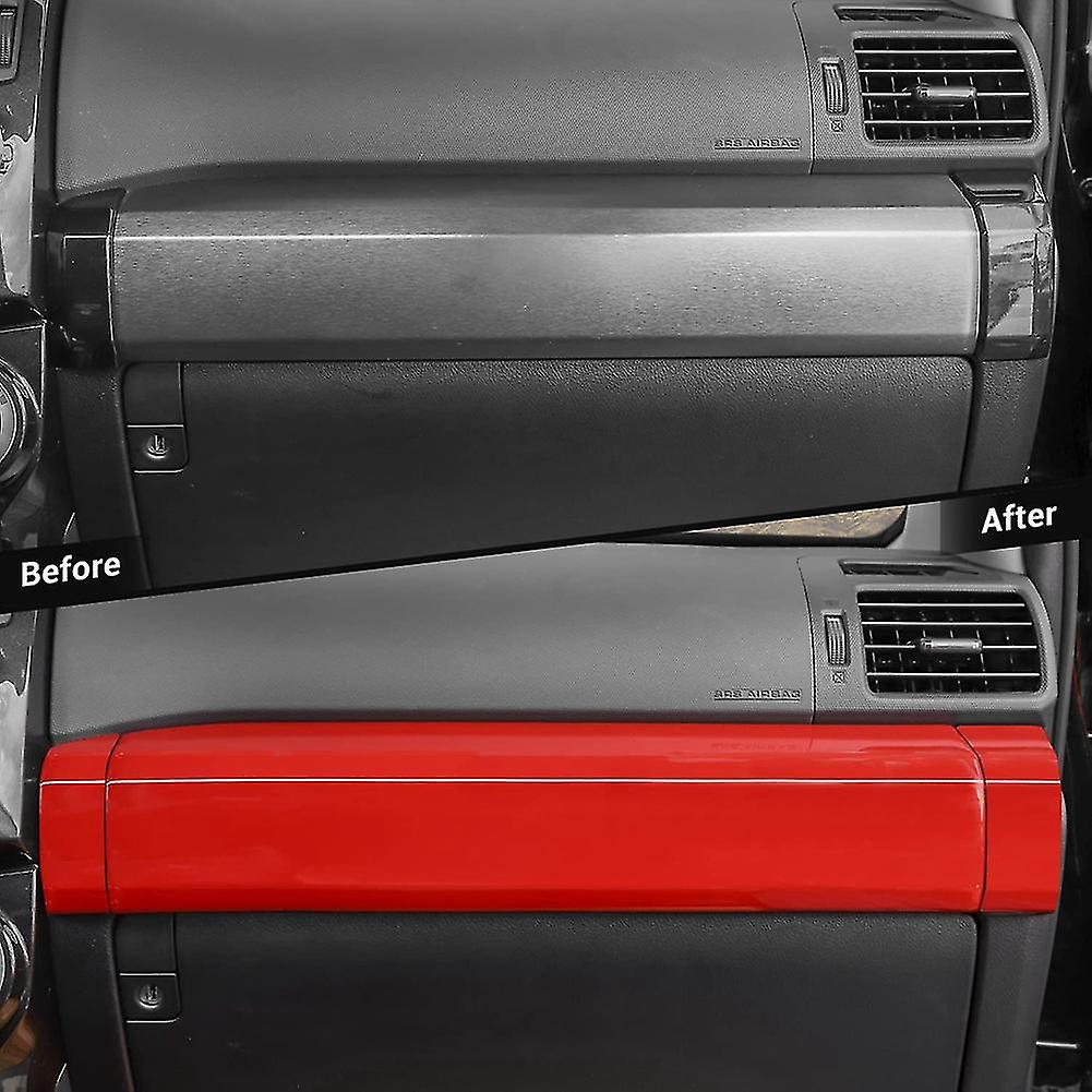 Car Co-pilot Passenger Decoration Trim Passenger Side Dash Trim For - 4runner 2010-2021， Abs Red