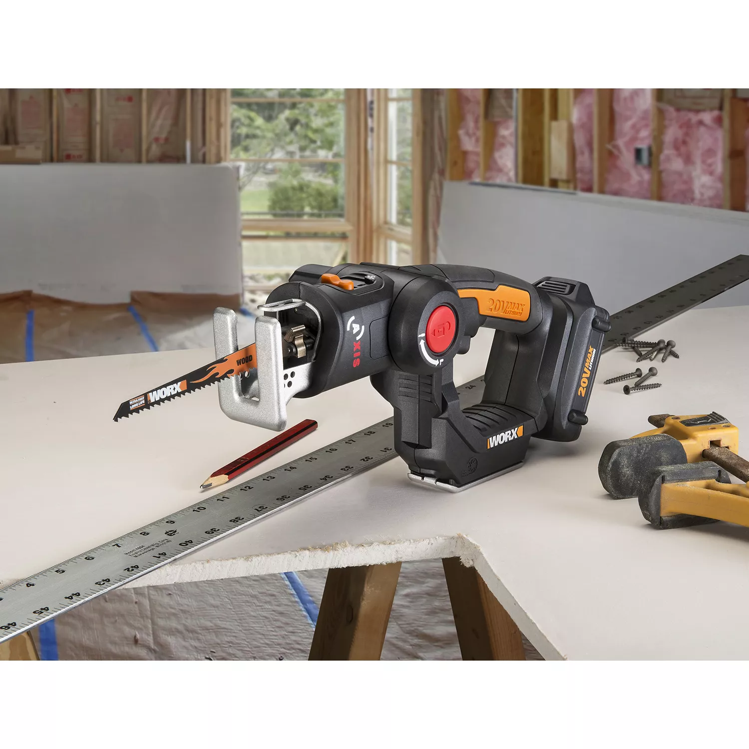 Worx 20V Power Share Cordless Axis Cordless Reciprocating and Jig Saw