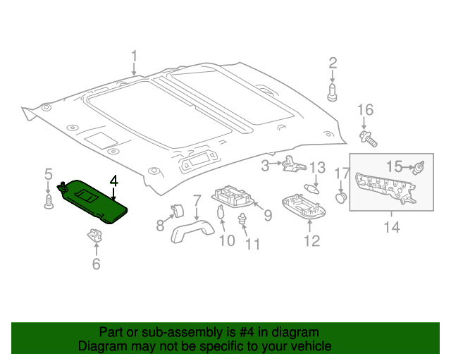 Genuine OE Toyota Sun Visor [Left] - 74320-21210-B2