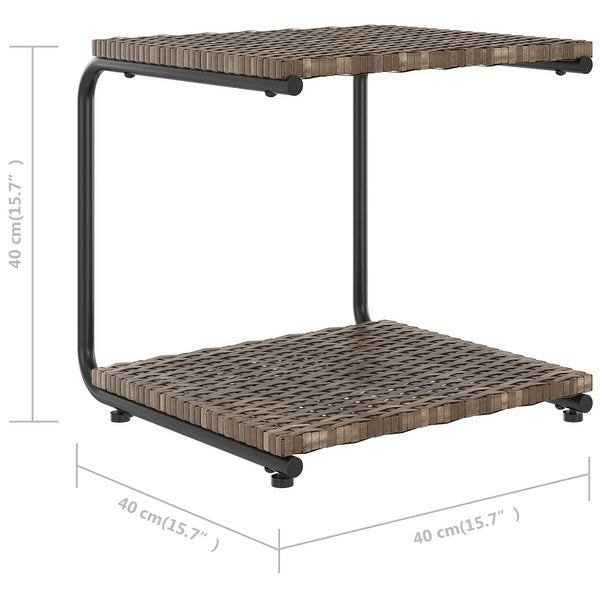 2-Person Patio Sun Bed with Cushions Poly Rattan Brown