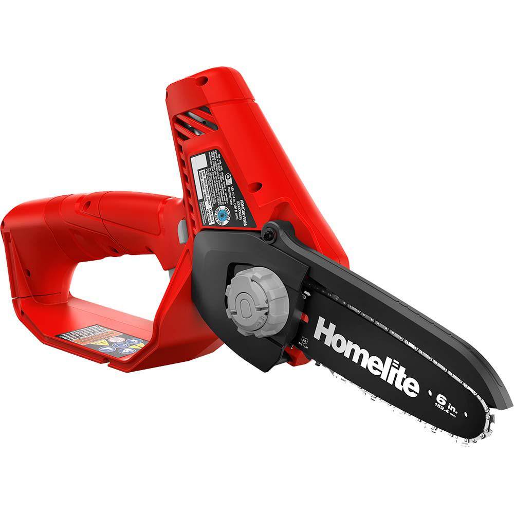 Homelite 12 V Lithium 6 in. Battery Pruning Mini Chainsaw with Internal 2.5 Ah Battery and Charger HOMCS10