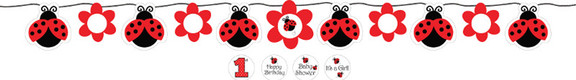 Creative Converting 238963 Ladybug Party Banner (e...