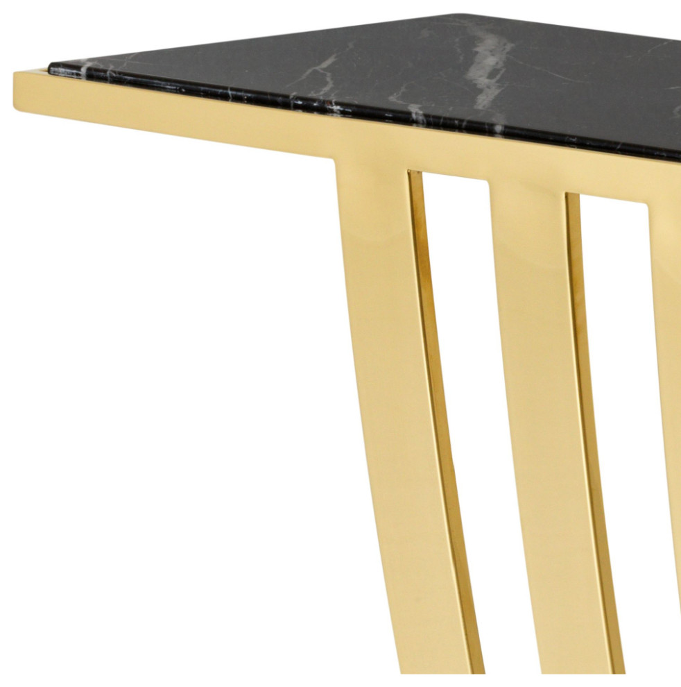 Small Gold Art Deco Console Table  Eichholtz Beau Deco   Contemporary   Console Tables   by Oroa   Distinctive Furniture  Houzz