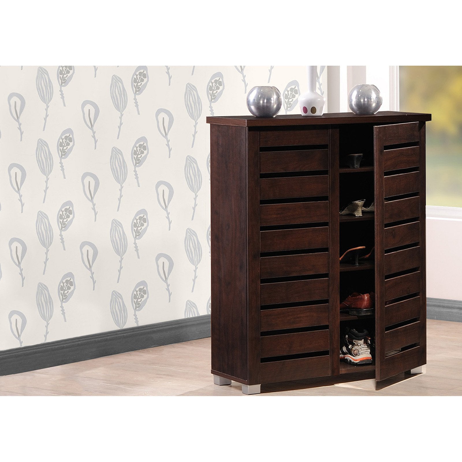 Baxton Studio Adalwin 2 Door Entryway Shoes Storage Cabinet