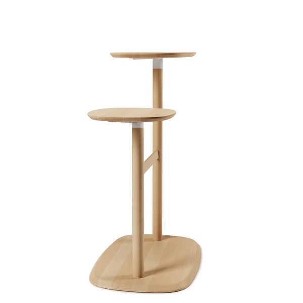 Umbra Swivo Side Table， Natural Wood