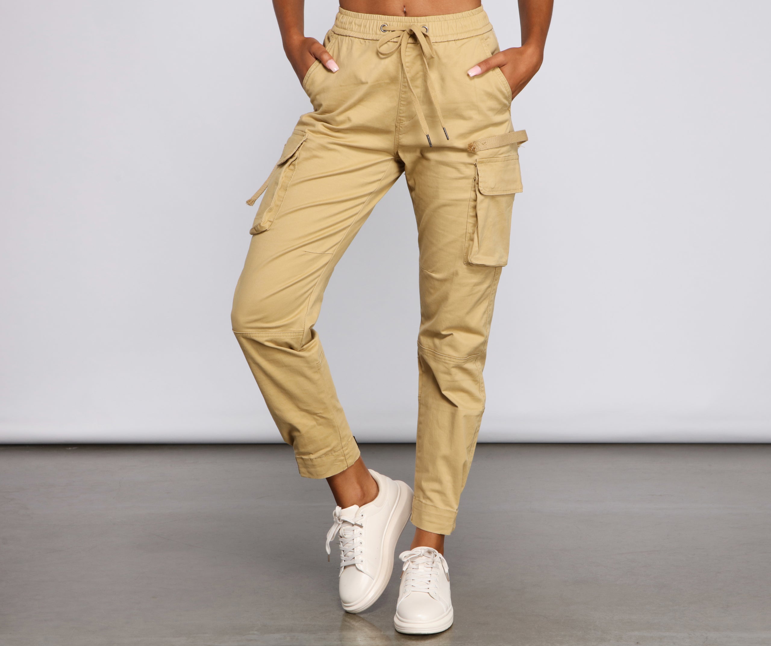 Lowkey Style High Rise Cargo Joggers