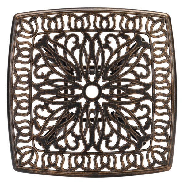 Square Garden Cast Aluminum Table Bronze Patio Side Table