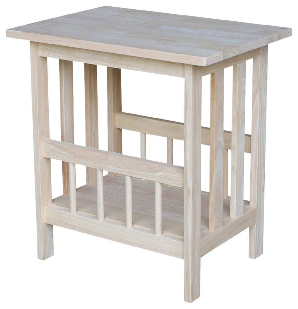 Mission Magazine End Table   Transitional   Side Tables And End Tables   by International Concepts  Houzz