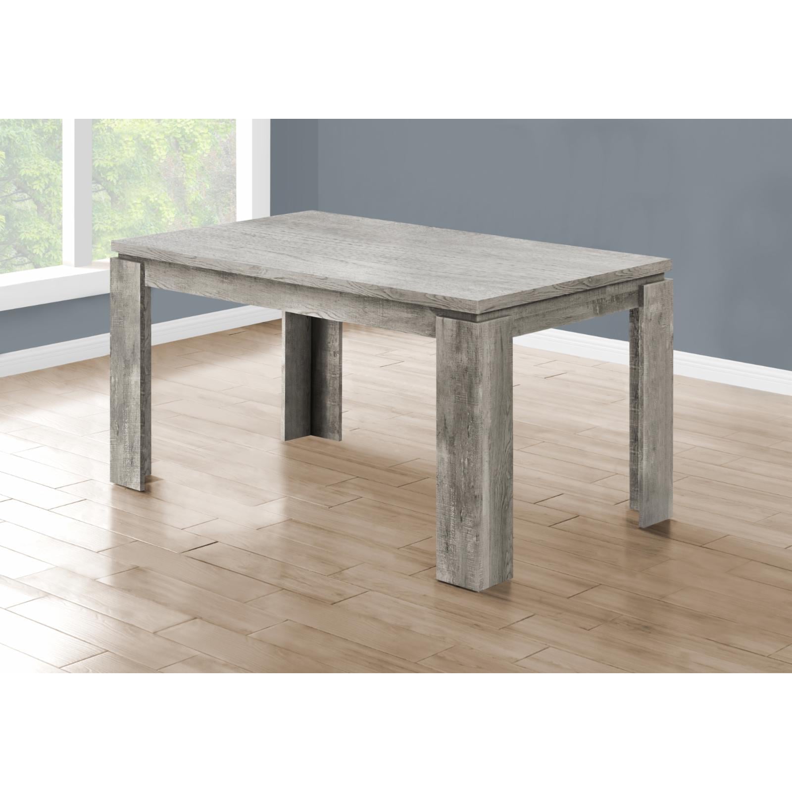 Dining Table, 60 Rectangular, Kitchen, Dining Room, Laminate, Grey, Contemporary, Modern