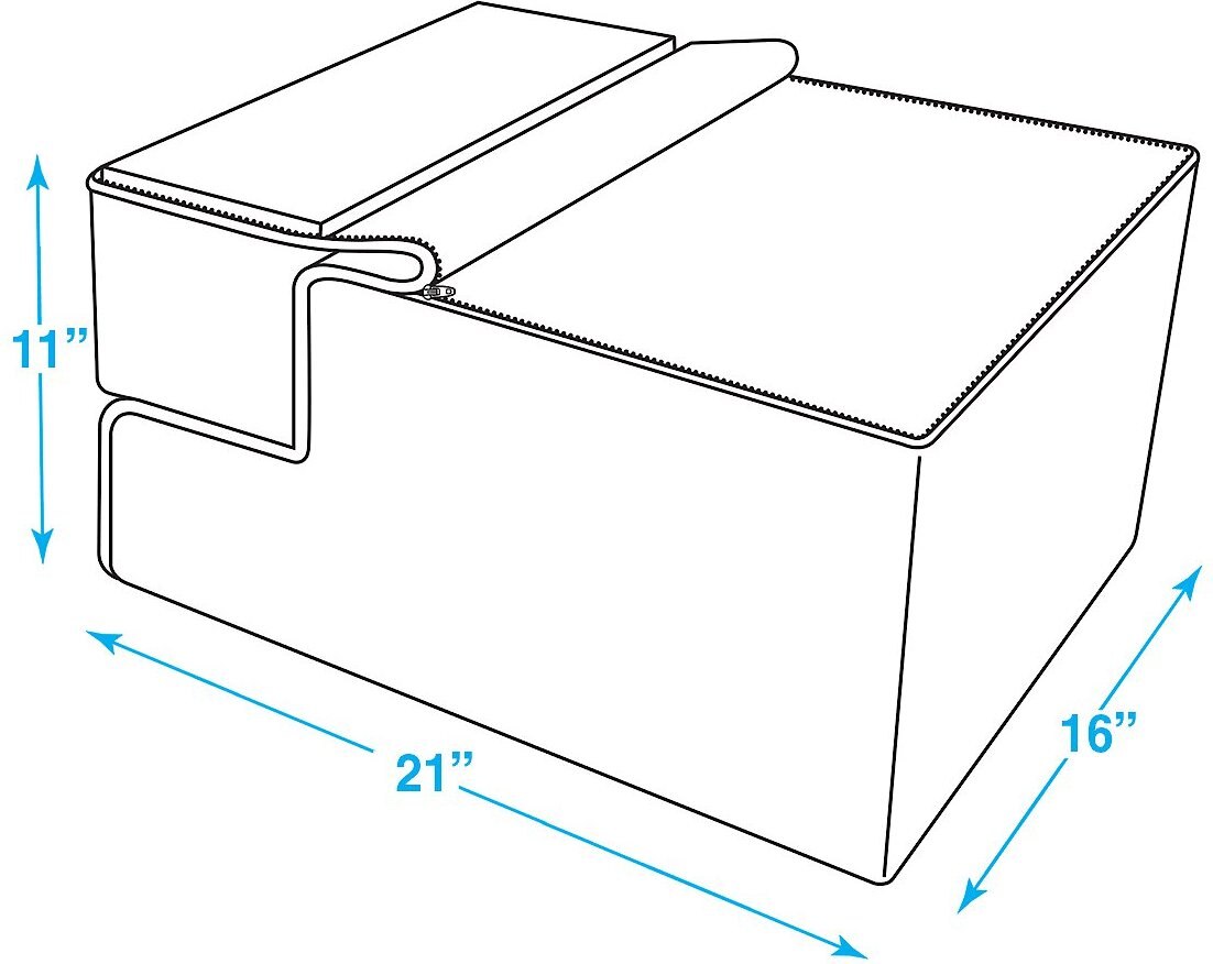 Best Pet Supplies Linen Covered Foam Foldable Cat and Dog Stairs