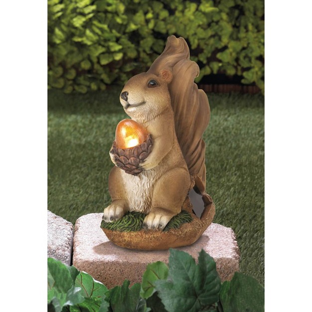 Squirrel Solar Statue Brown Zingz amp Thingz