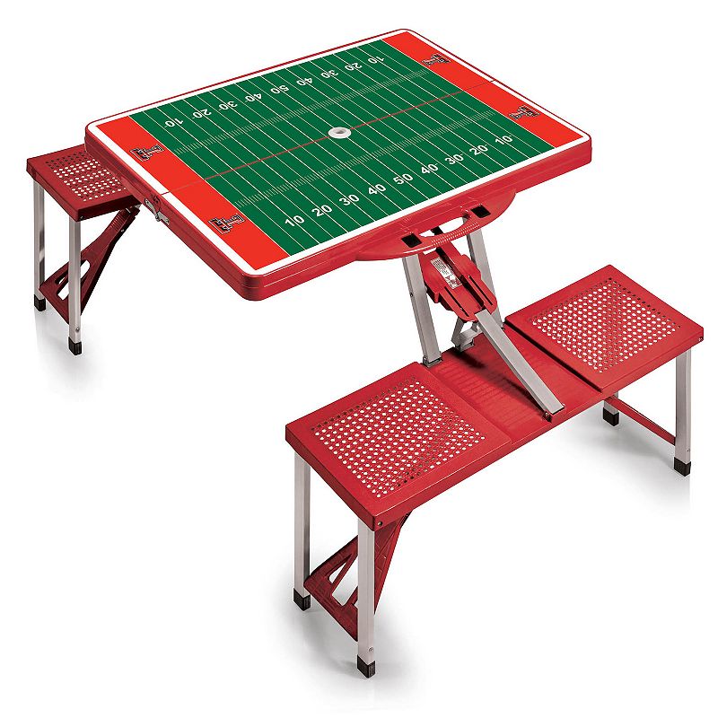 Picnic Time Texas Tech Red Raiders Picnic Table Portable Folding Table with Seats