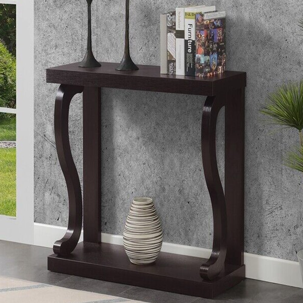 Convenience Concepts Console Table in Espresso Wood Finish   54 x 84