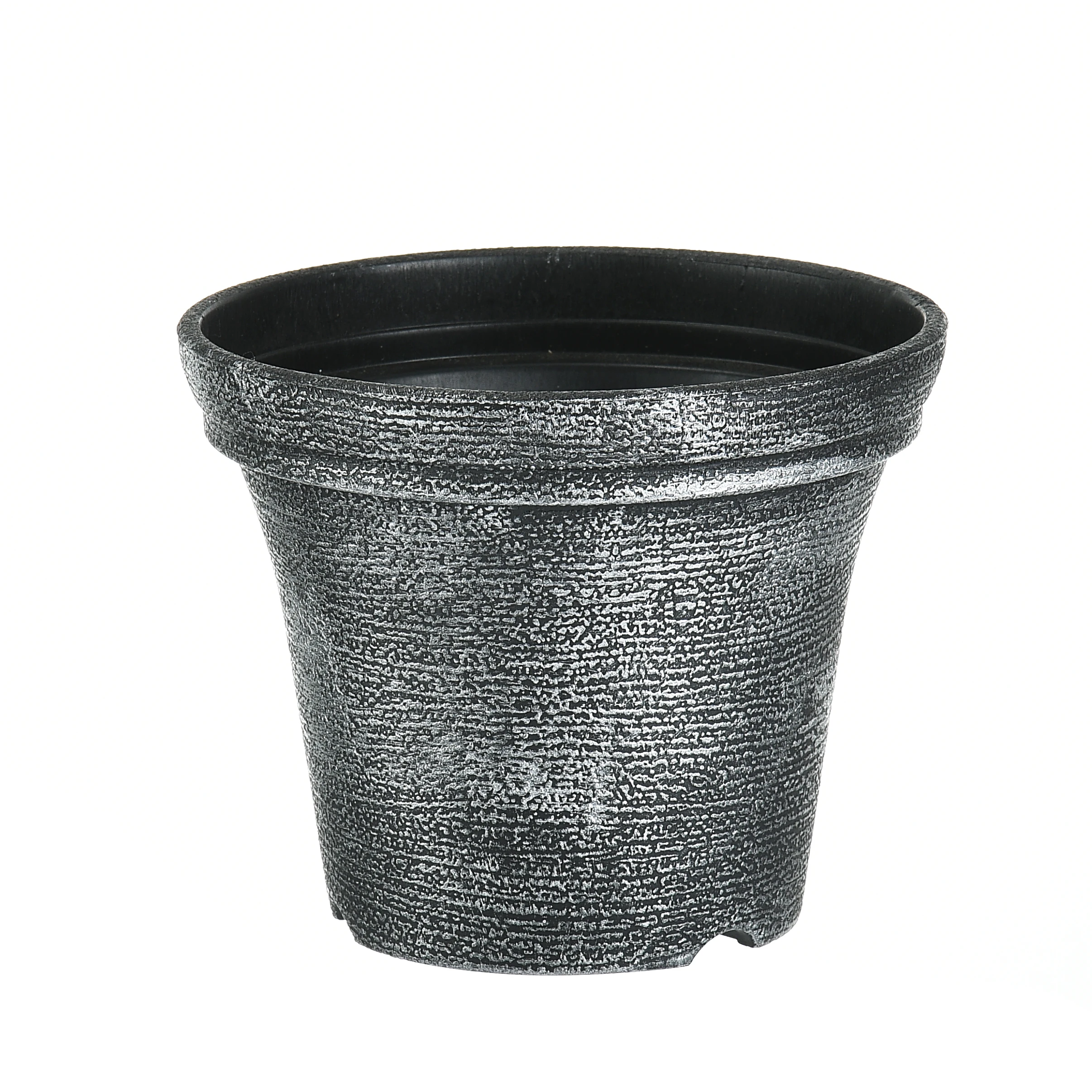 Fashion Round Plastic Flower Pot Coated with Painting Factory Directly Supply