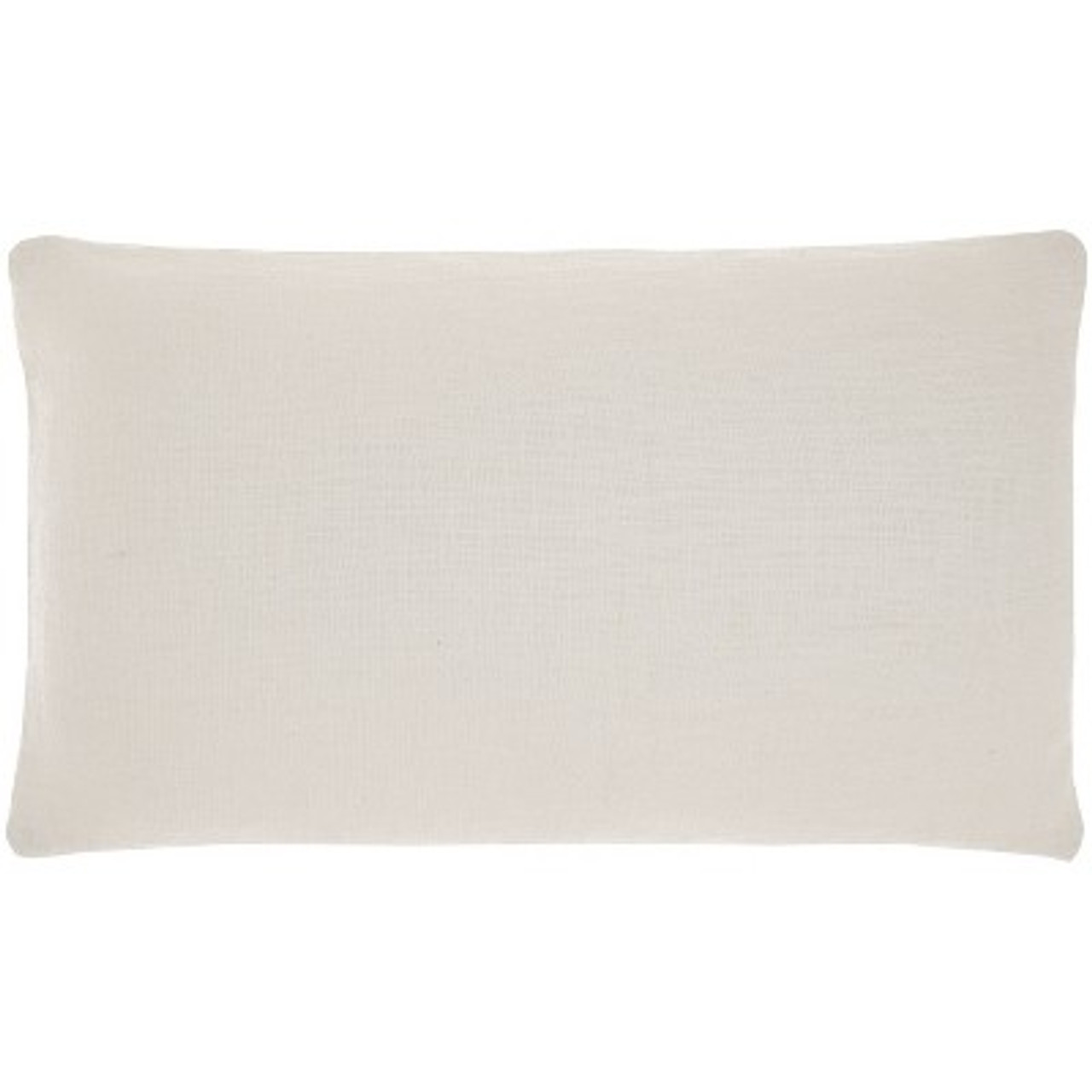 14x24 Oversized Life Styles Solid Woven Cotton Lumbar Throw Pillow White - Mina Victory