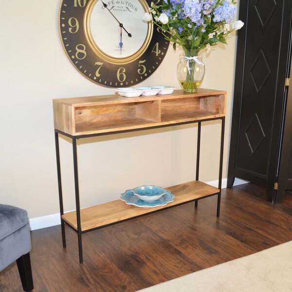 Brown Wood/Metal Ingrid Console