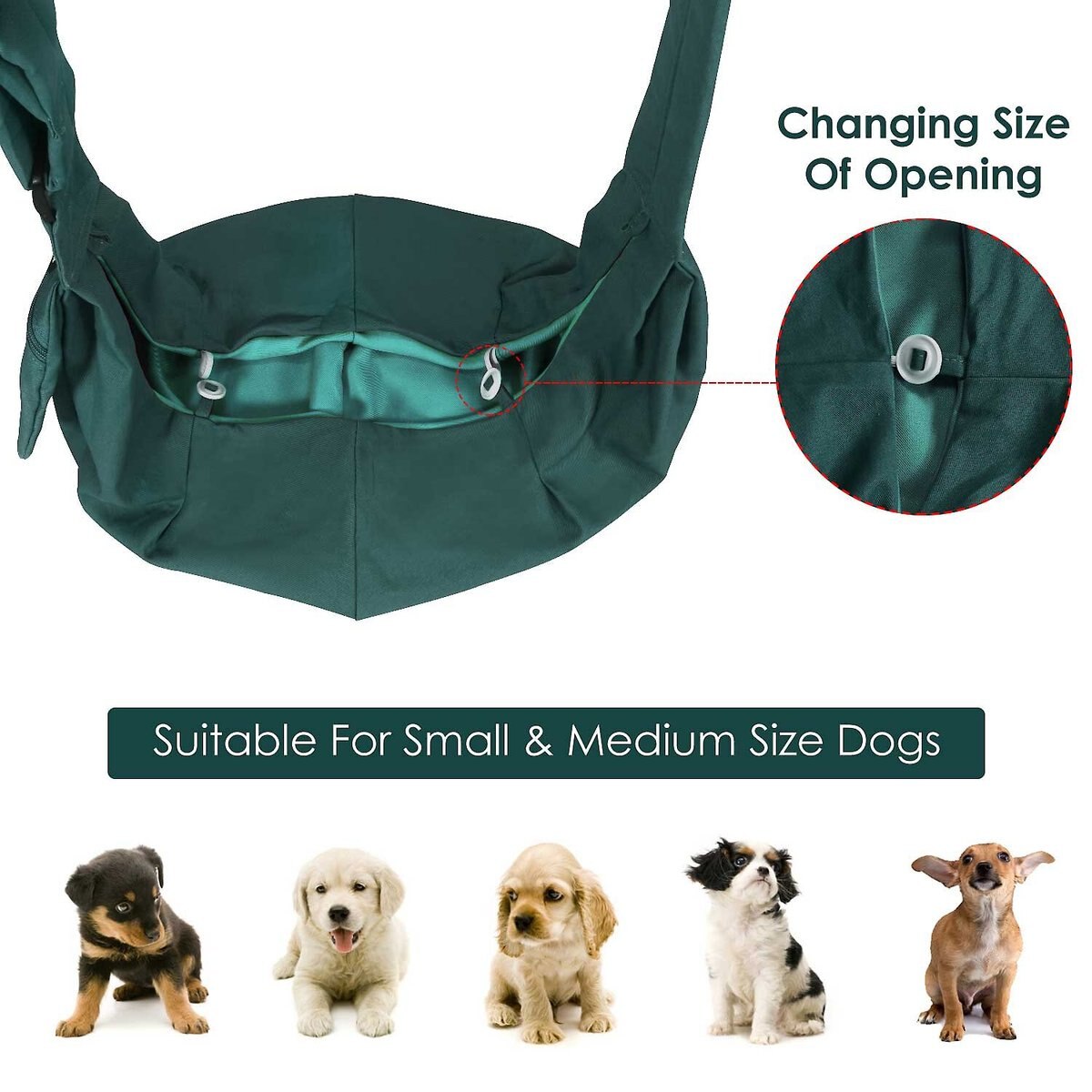 SlowTon Hands-Free Padded and Adjustable Sling Dog and Cat Carrier