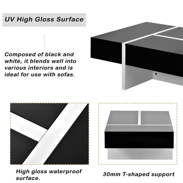 Modern High Gloss Surface End Table