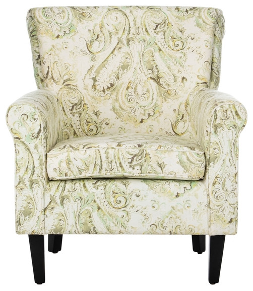 Mary Club Chair Green   Mediterranean   Armchairs And Accent Chairs   by Peachtree Fine Furniture  Houzz