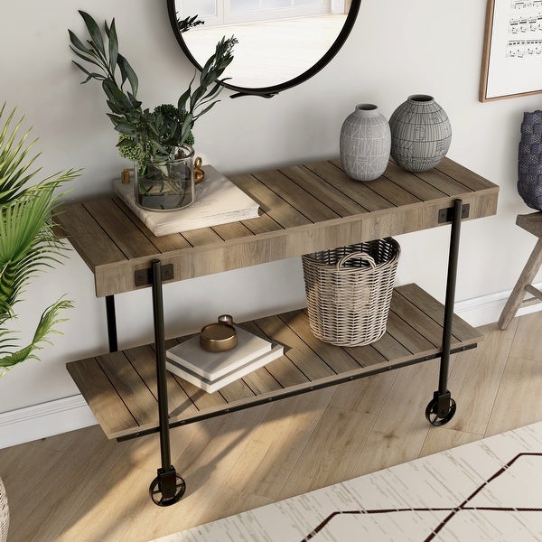 Hyssop Industrial 47-in Console Table by Furniture of America