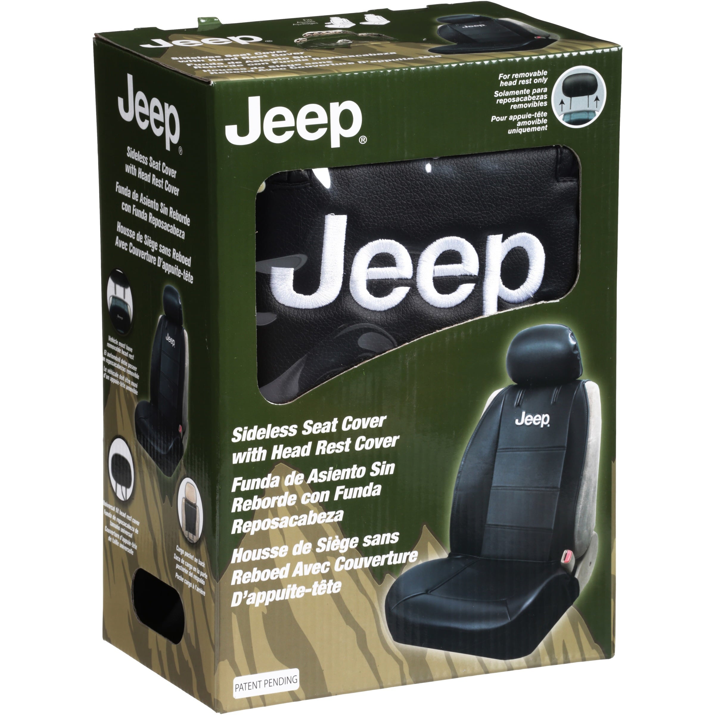 Plasticolor Jeep Black Vinyl Universal Fit Automotive Seat Cover