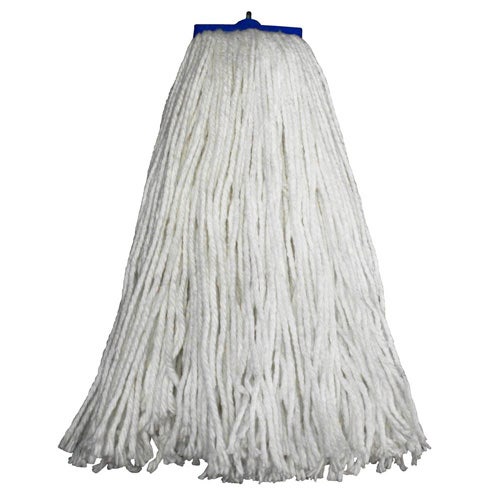 Impact Products 40124 Screw-Type Cut End Rayon Wet Mop Head， 24 oz.， White， Case of 12