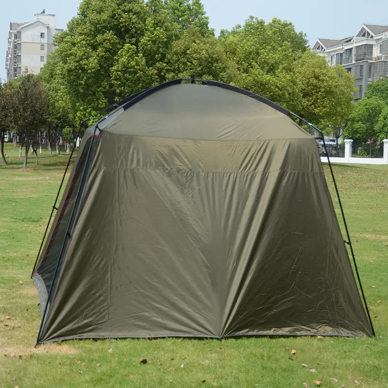 Single Layer Family Outdoor Hiking Upgraded Ventilation Diagonal Bracing Type 190T Polyester 8 10 Person Camping Tent