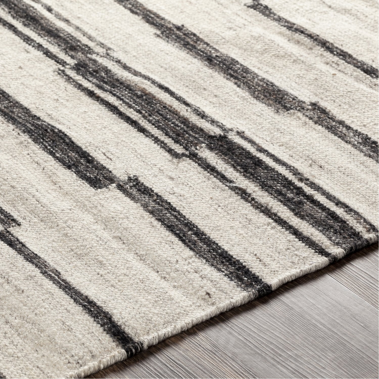 Tamaris Hand Woven Rug in Cream, Charcoal, Medium Gray, Light Gray