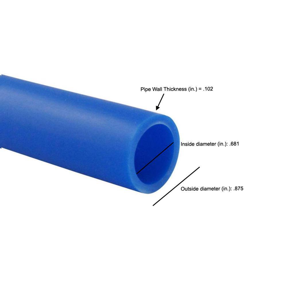 Apollo 34 in. x 500 ft. Blue PEX-B Pipe APPB50034