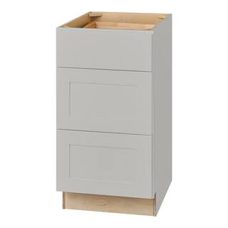 Hampton Bay Avondale Shaker Dove Gray Ready to Assemble Plywood 18 in Drawer Base Cabinet (18 in W x 34.5 in H x 24 in D) DB18-G