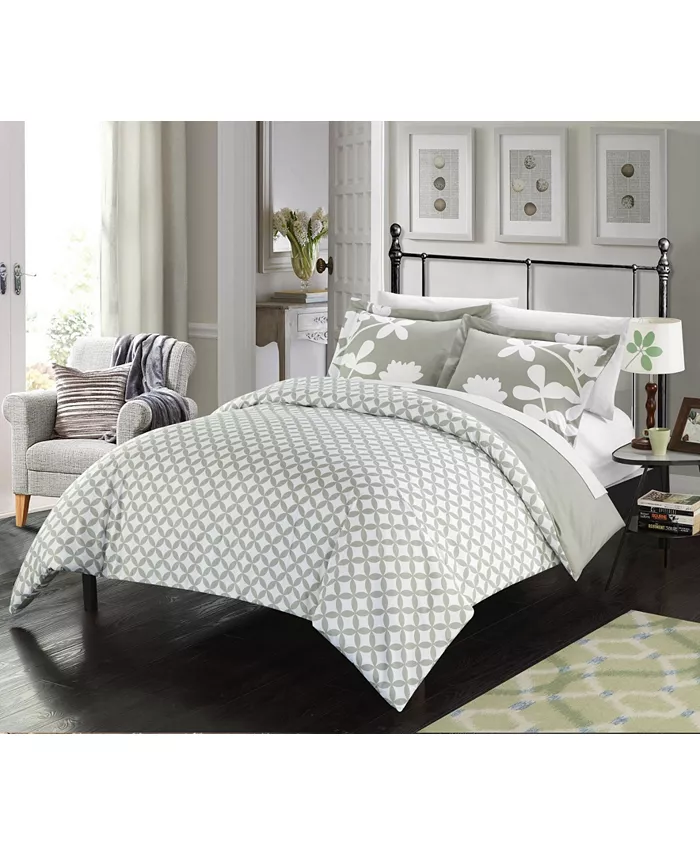 Chic Home Calla Lily 3 Pc Queen Duvet Cover Set