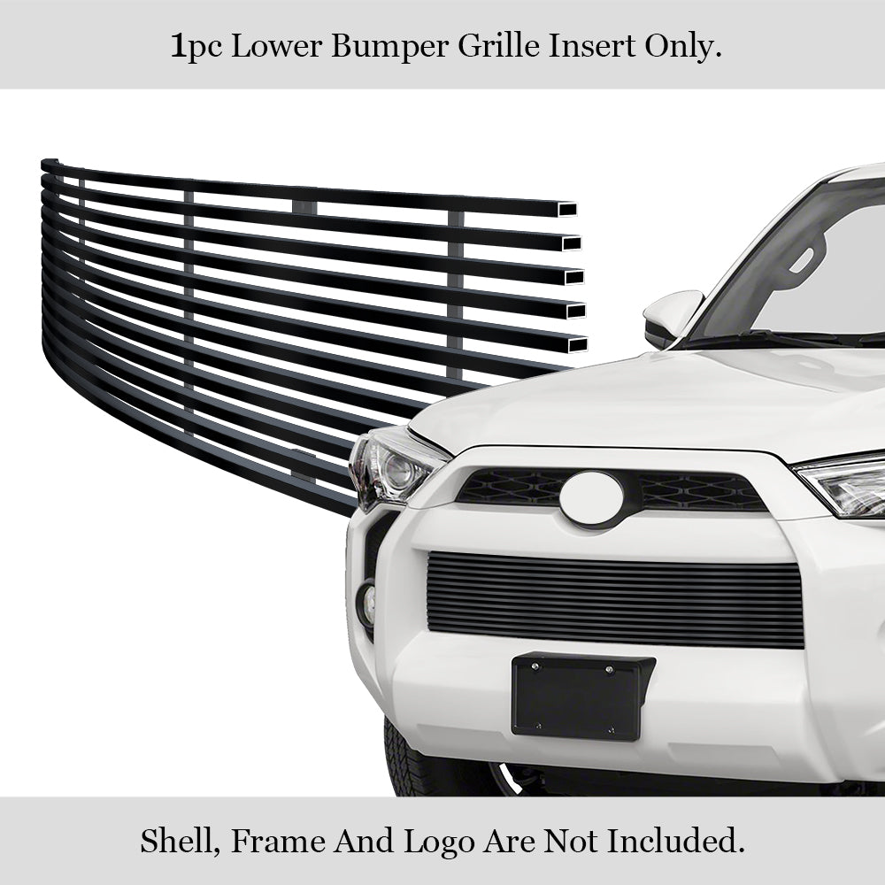 APS Compatible with Toyota 4Runner 2014-2023 Lower Bumper Stainless Steel Black Horizontal Billet Grille Insert T65978J