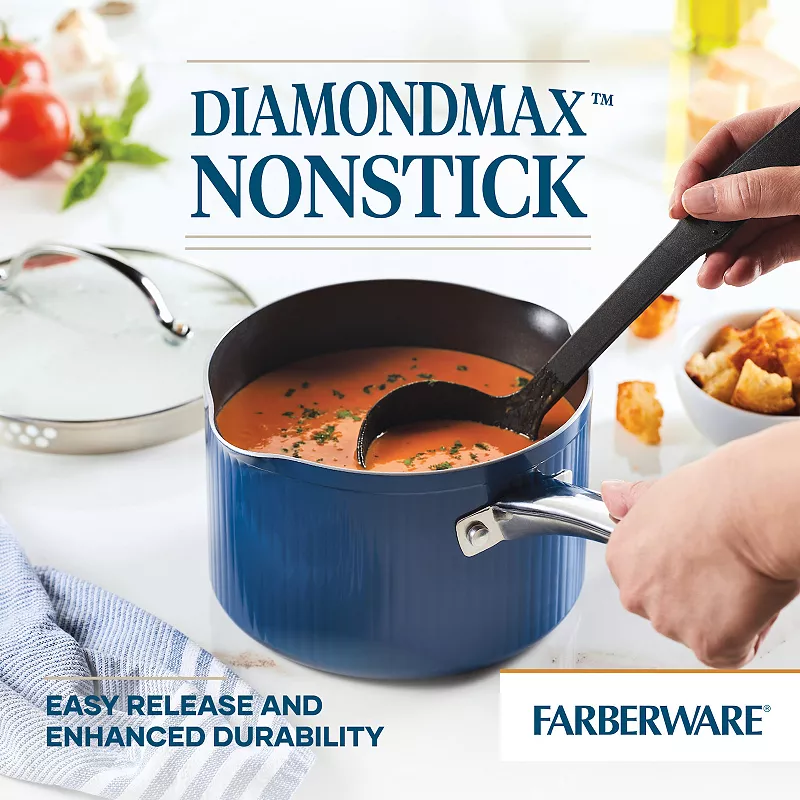 Farberware Style Nonstick Cookware Straining 3-Quart Saucepan