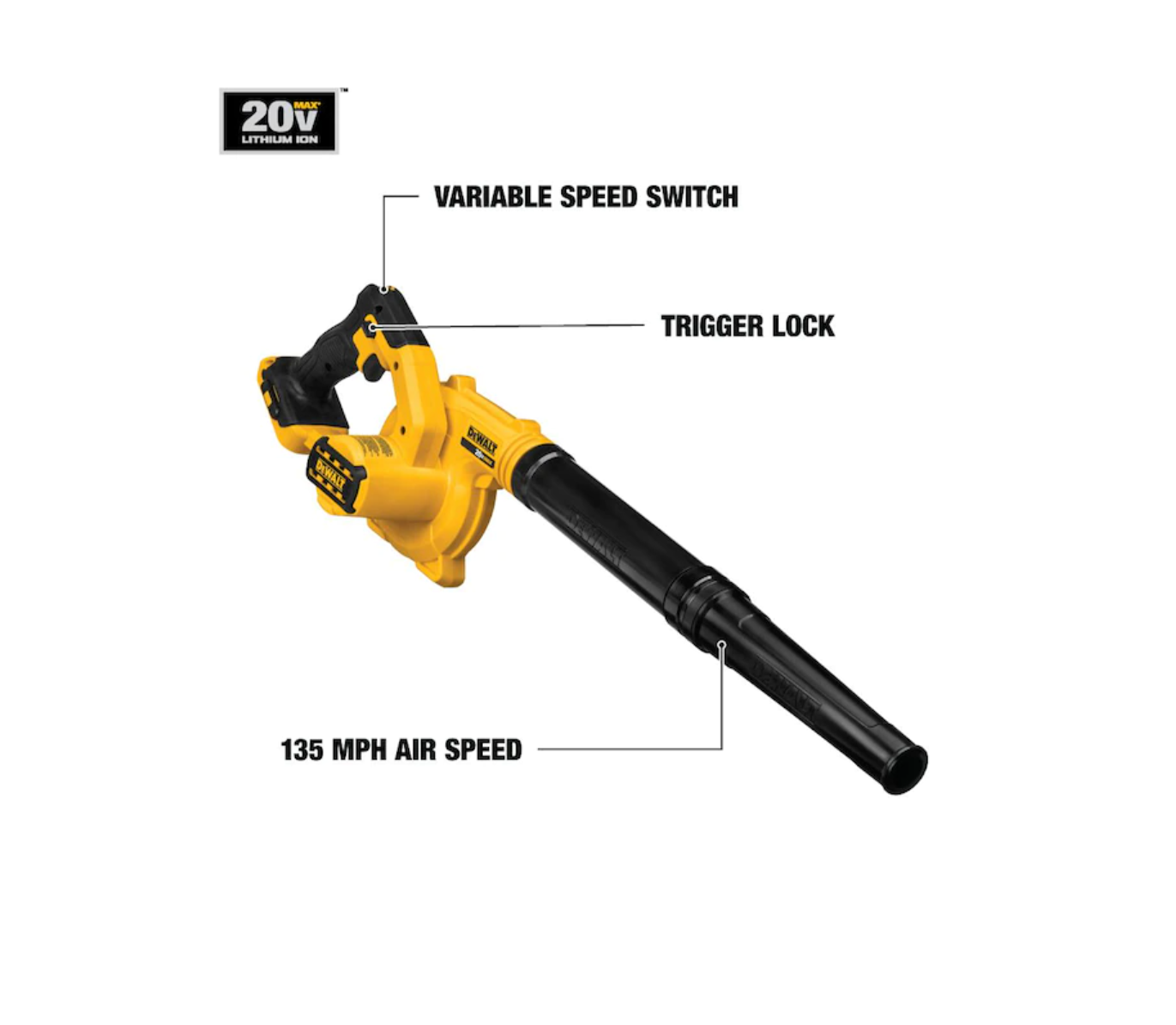 DEWALT DCE100B 20-volt Max Jobsite Blower (Tool Only)