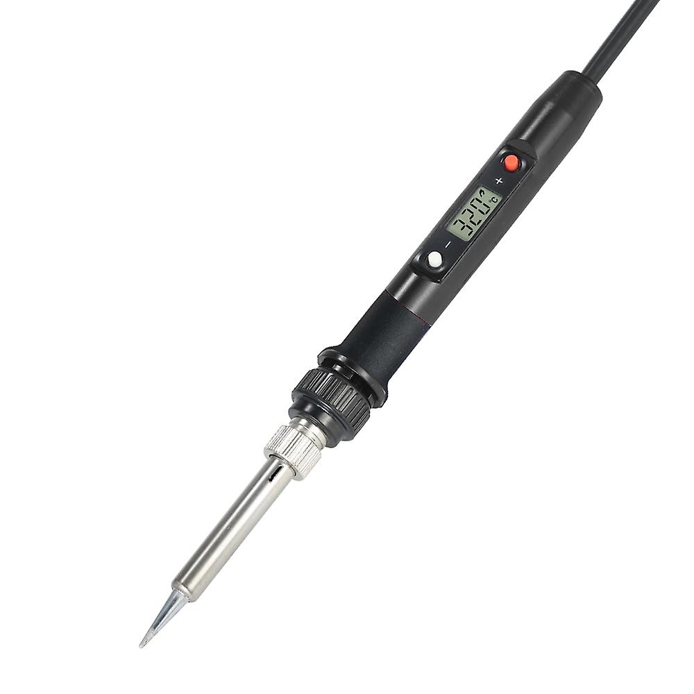 80w Professional Lcd Digital Temperature Adjustable Electric Soldering Iron Tool Lead-free Mini Soldering Station Black