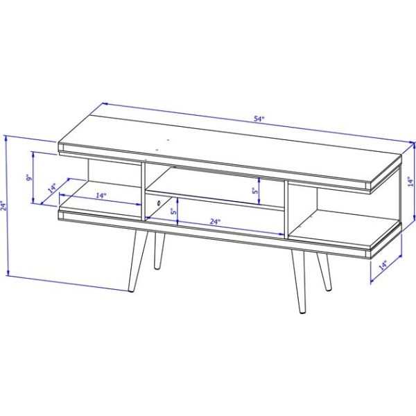 Utopia 53.14 TV Stand in Off White and Maple Cream