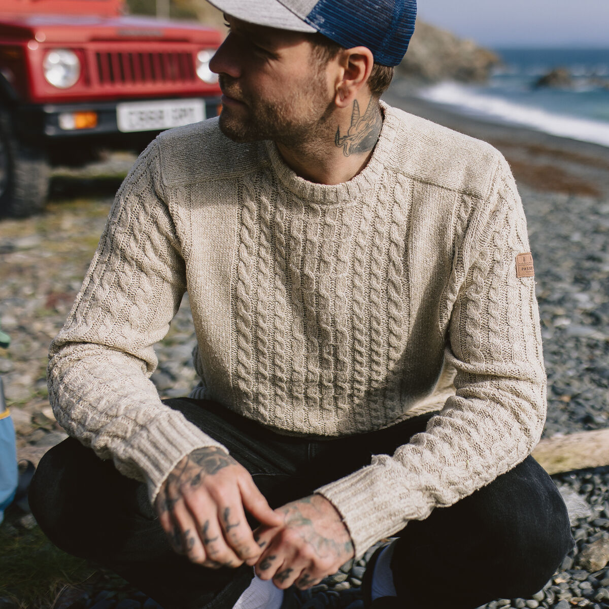 Drifter Knitted Jumper - Oatmeal