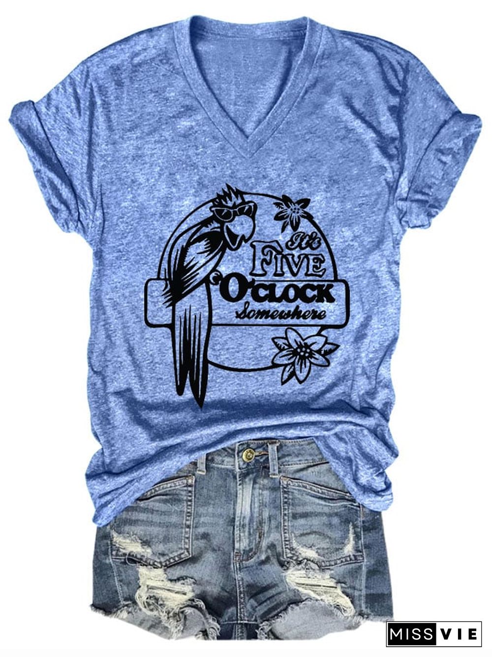 Women's It's 5 O'clock Somewhere Casual T-Shirt