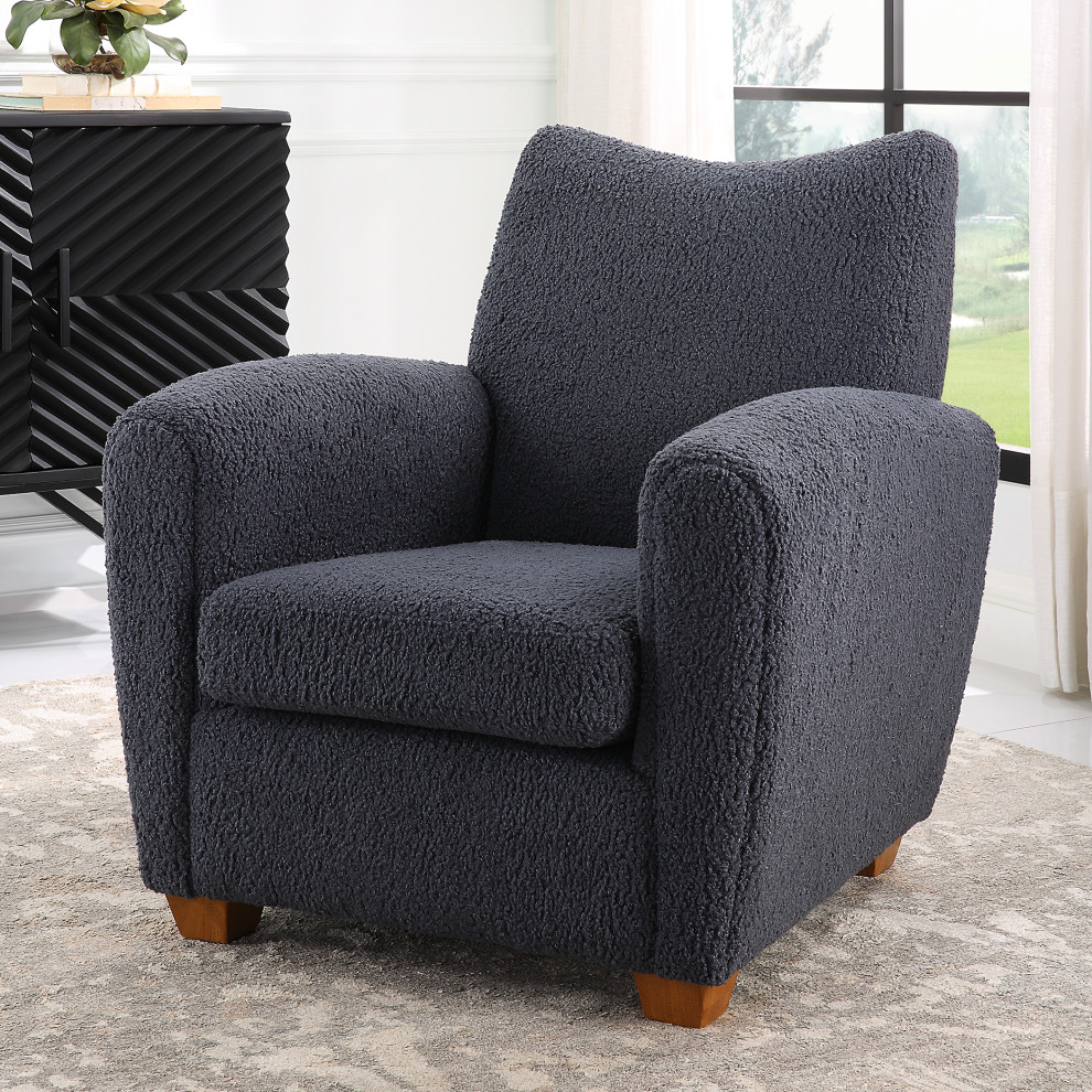 Teddy Slate Accent Chair   Transitional   Armchairs And Accent Chairs   by Ownax  Houzz