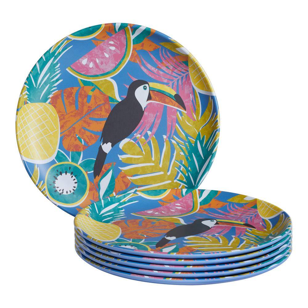 StyleWell Taryn Melamine Accent Plates in Toucan (Set of 6) AA5479TOU