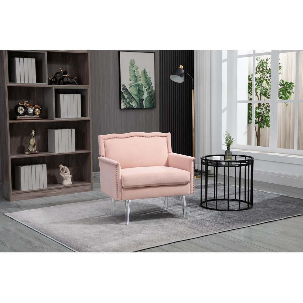 Accent Chair  Living Room Chair / leisure single sofa with acrylic feet