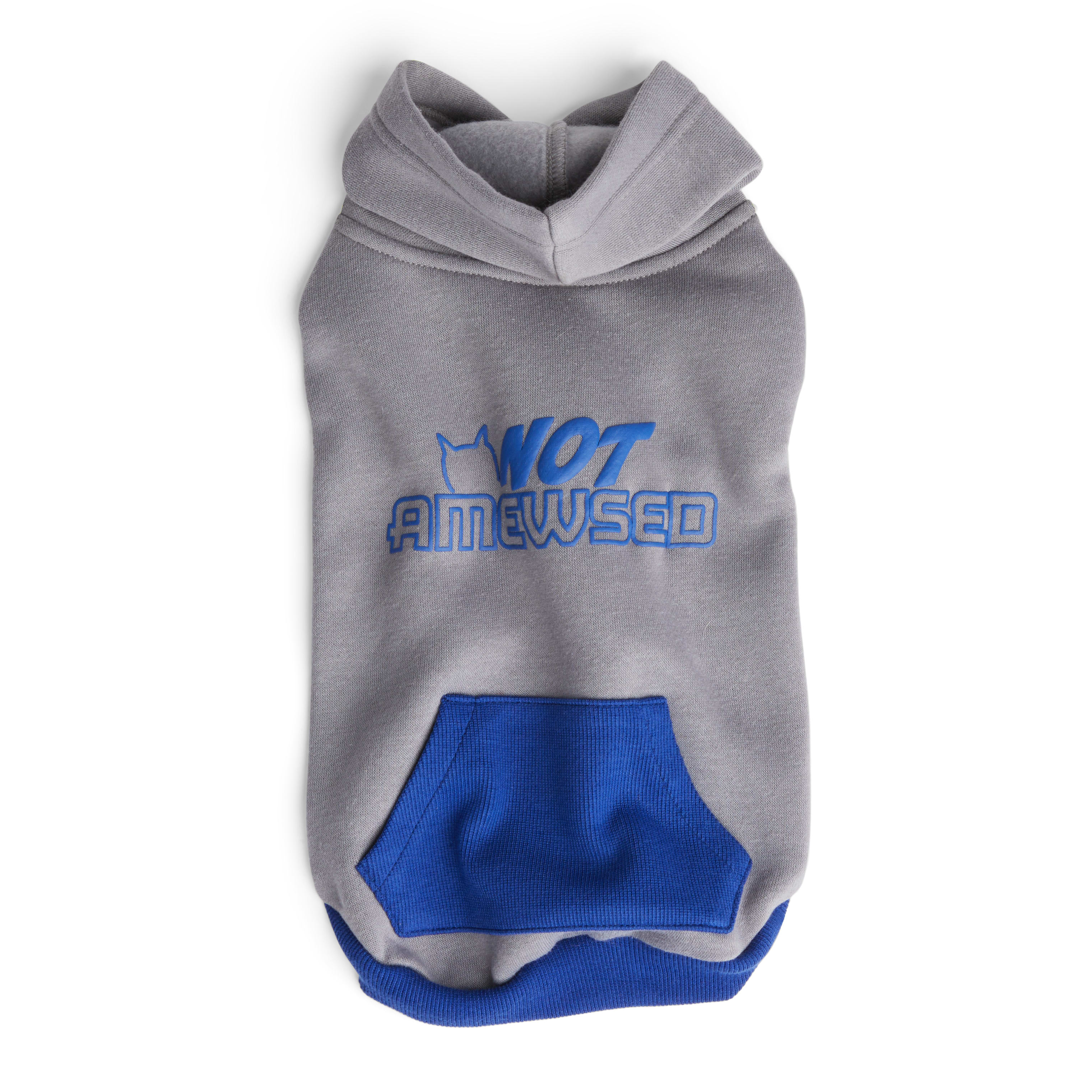 YOULY Grey Cat Hoodie， X-Small/Small