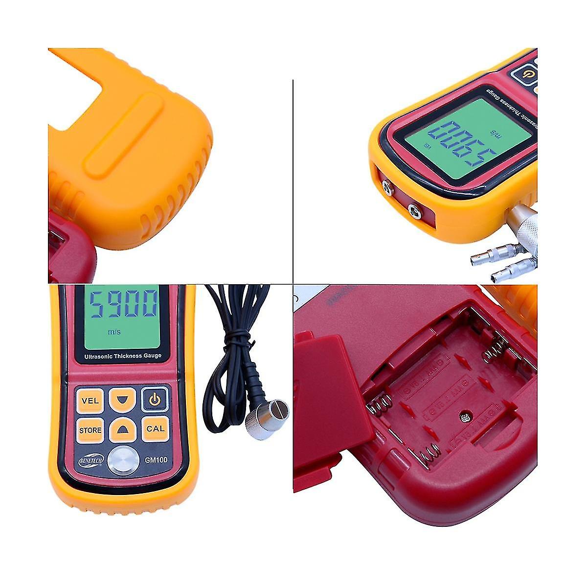 Ultrasonic Thickness Gauge Gm100 1.2-225mm(steel) Digital Lcd Ultrasonic Thickness Meter Tester Gau