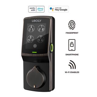 Lockly Secure Pro Venetian Bronze Deadbolt WiFi Smart Lock with 3D Fingerprint Touchscreen Keypad works with Hey GoogleAlexa PGD 728W VB