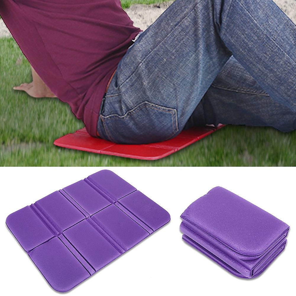 Folding Seat Cushion Portable Waterproof Picnic Mat Pad Cover (purple)