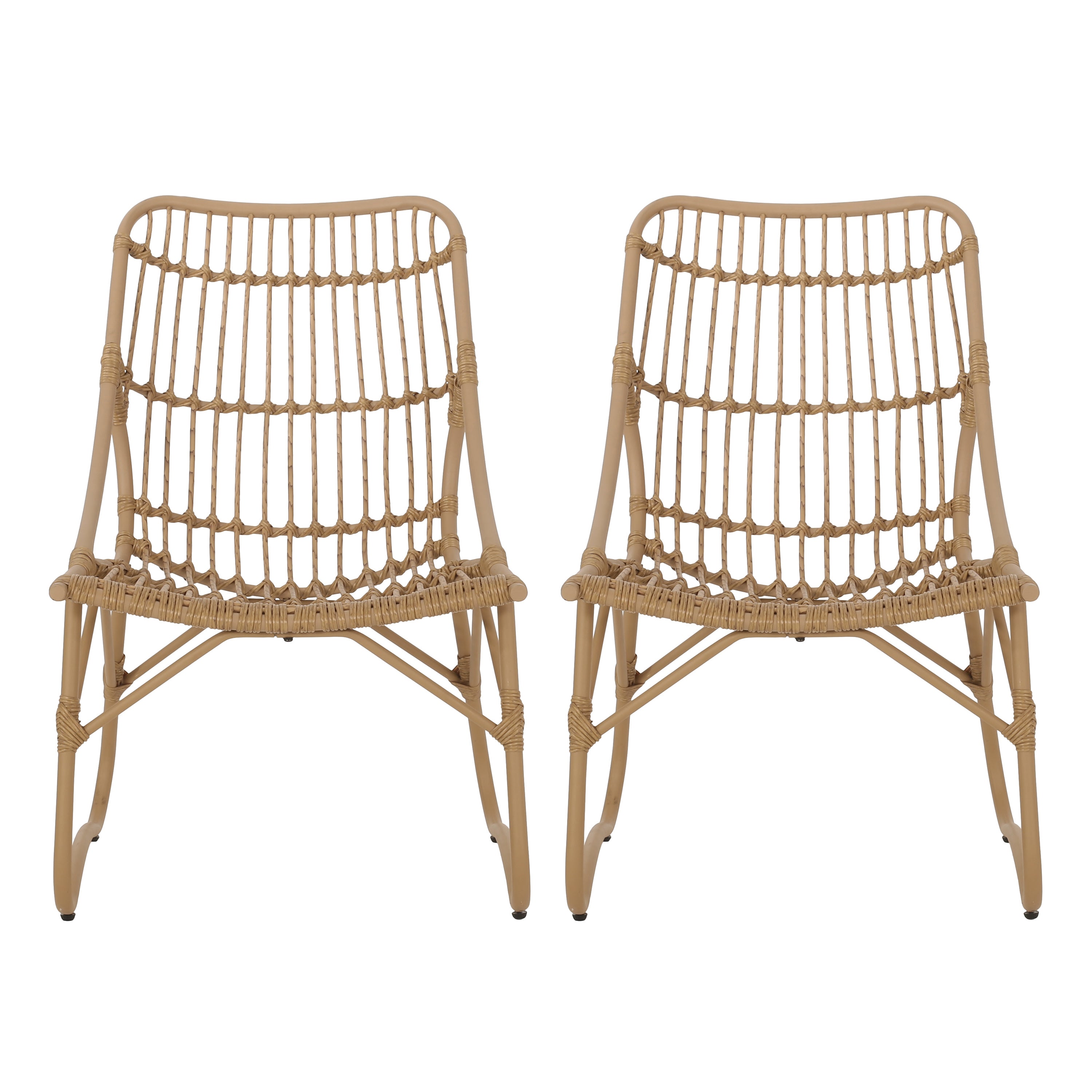 Benfield Outdoor Wicker Accent Chairs, Set of 2