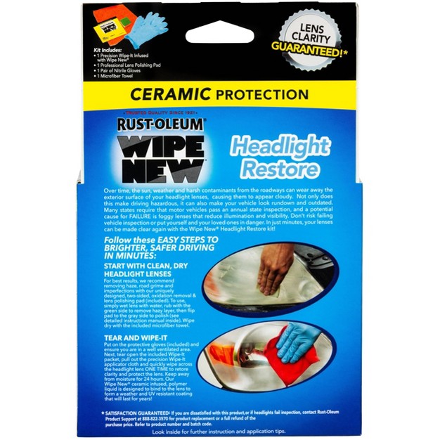 As Seen On Tv Wipe New Headlight Restore Automotive Glass Cleaner