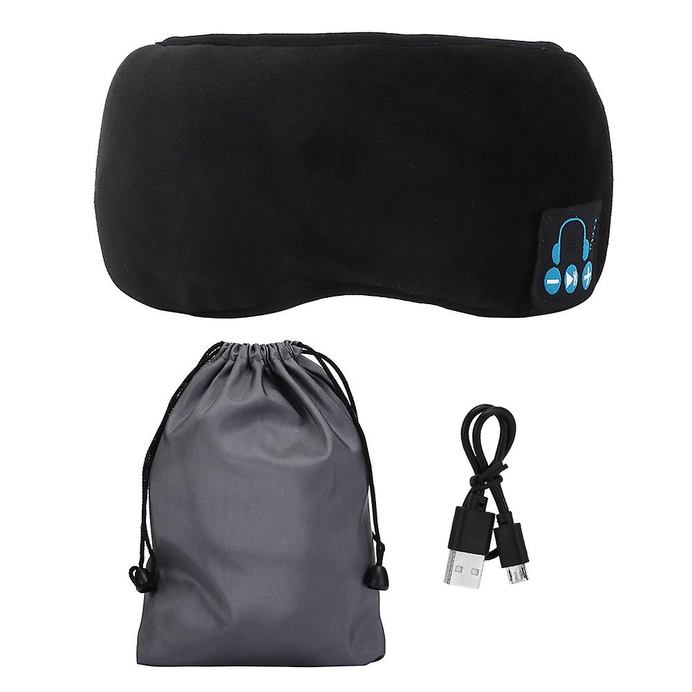 Household Intelligent Sleeping Rest Eyeshade With Wireless Stereo Earphone For Travelingblack